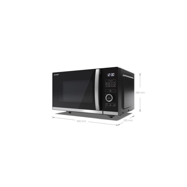 Refurbished Sharp YCQC254AUB 25L 900W Digital Combination Flatbed Microwave Black