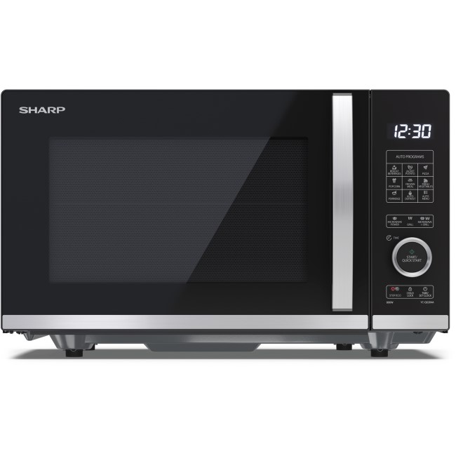 Sharp 20L Digital Flatbed Microwave with Grill Black YCQG204AUB