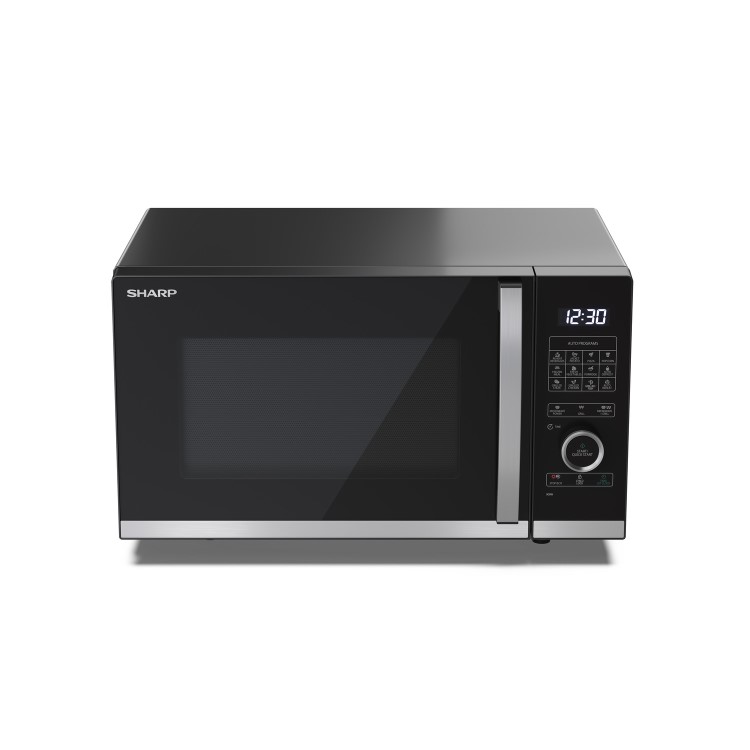Sharp 23L 900W Digital Flatbed Microwave with Grill - Black