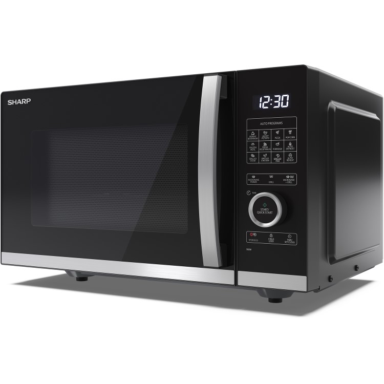 Sharp 25L Freestanding Flatbed Microwave & Grill - Black