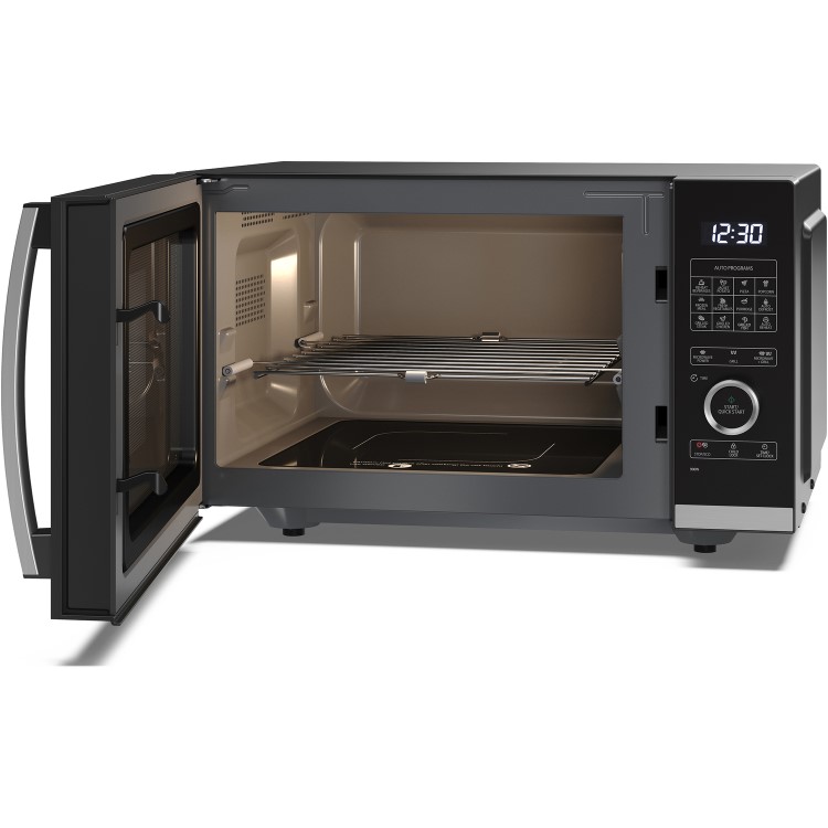 Sharp 25L Freestanding Flatbed Microwave & Grill - Black