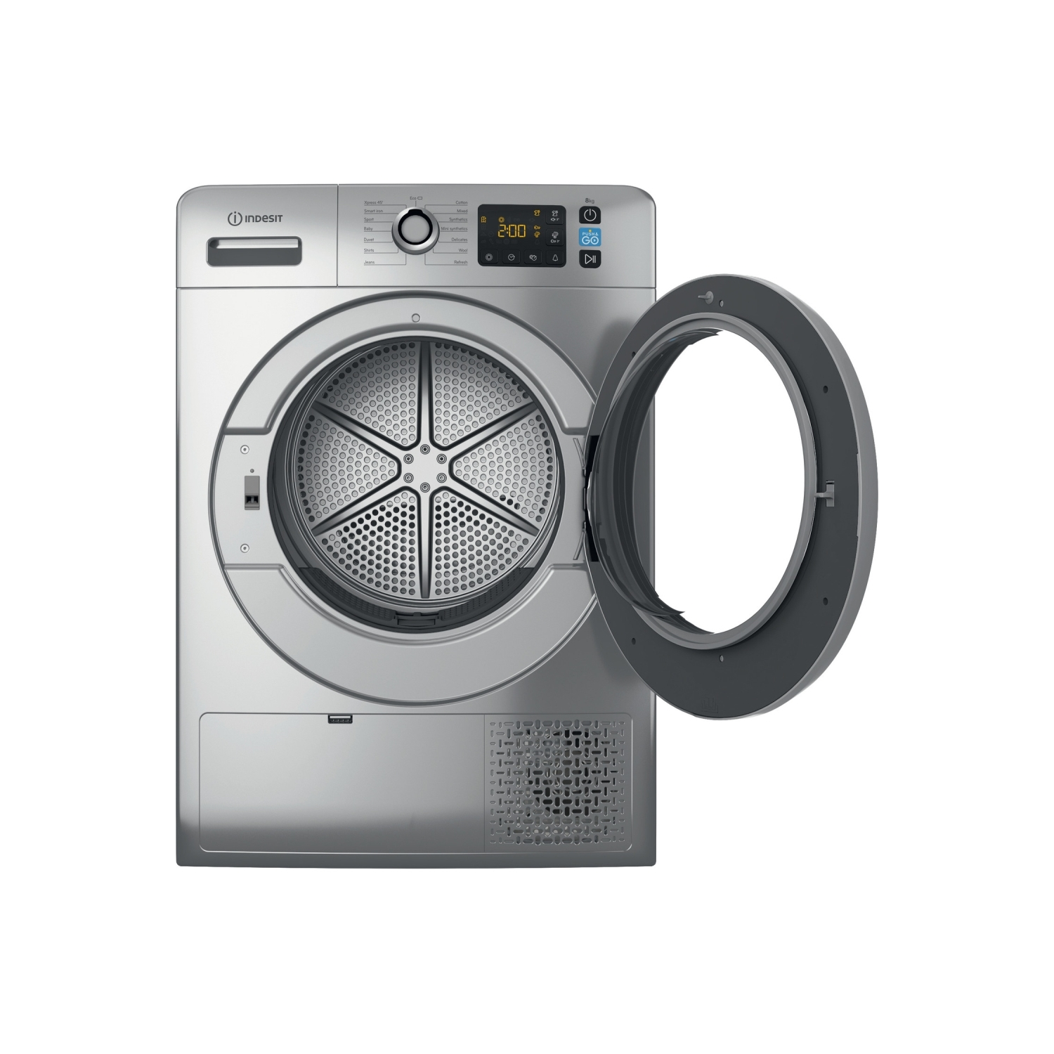 Indesit Push Go 8kg Heat Pump Dryer Silver YTM1182SSXUK