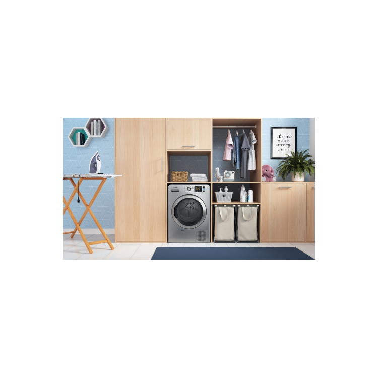 Indesit Push&Go 8kg Heat Pump Dryer - Silver
