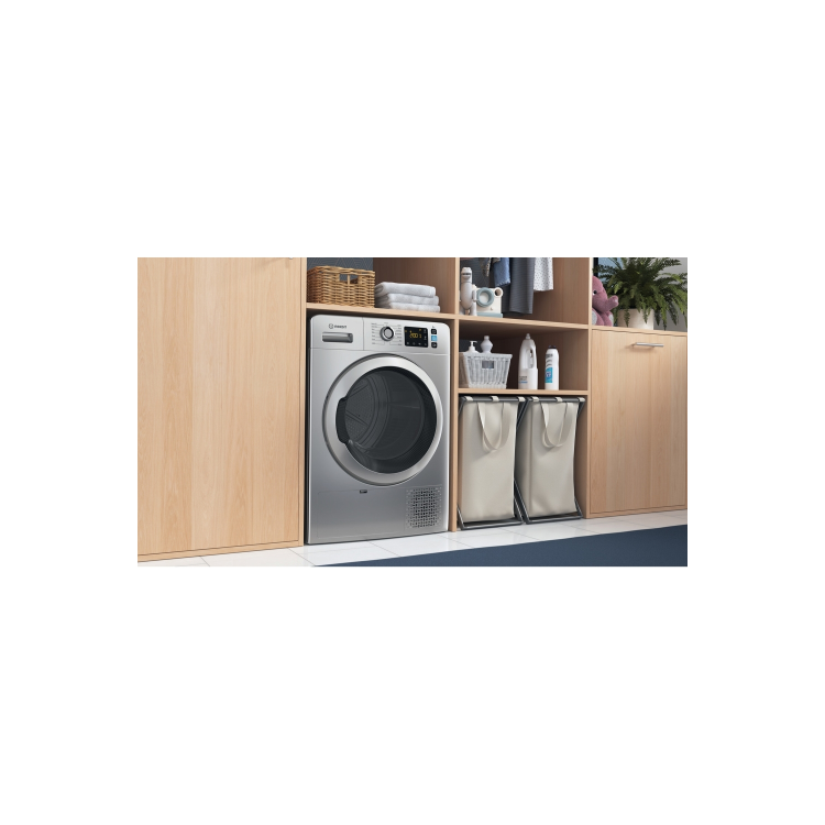 Indesit Push&Go 8kg Heat Pump Dryer - Silver