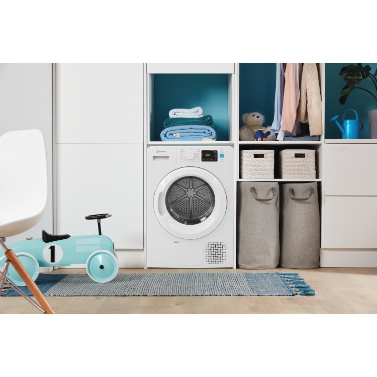 Refurbished Indesit YTM1192XUK Freestanding Heat Pump 9KG Tumble Dryer White