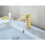 Brushed Brass Mono Basin Mixer Tap With Waste - Zana