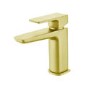 GRADE A1 - Brushed Brass Cloakroom Mono Basin Mixer Tap With Waste - Zana