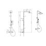 Brushed Brass Thermostatic Bar Mixer Shower Set with Slide Rail Kit & Hand Shower - Zana