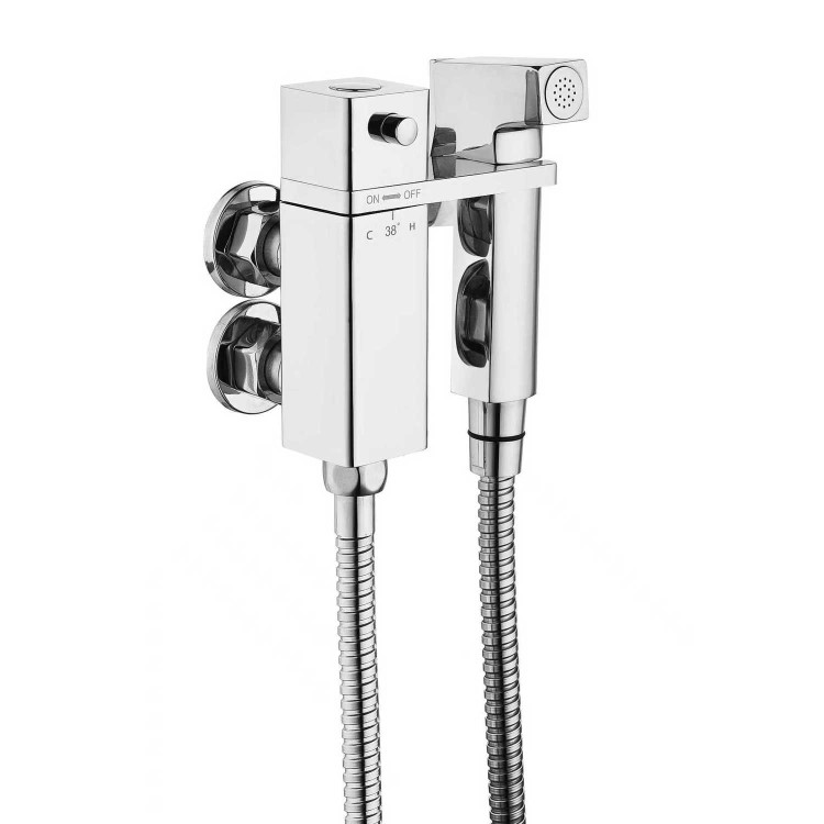 Chrome Thermostatic Douche Shower / Bidet Shower Spray Kit - Zana