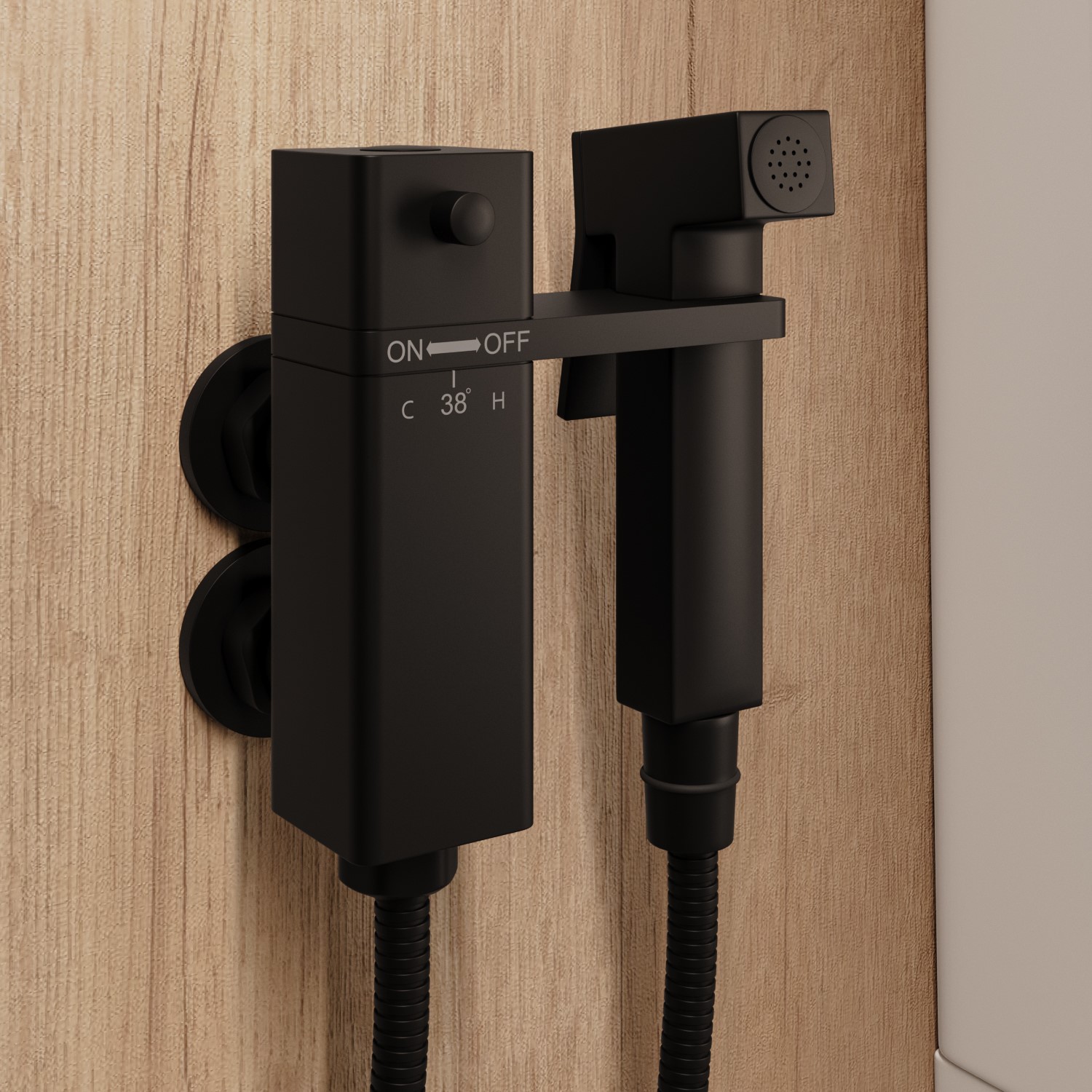 Black Thermostatic Douche Shower / Bidet...