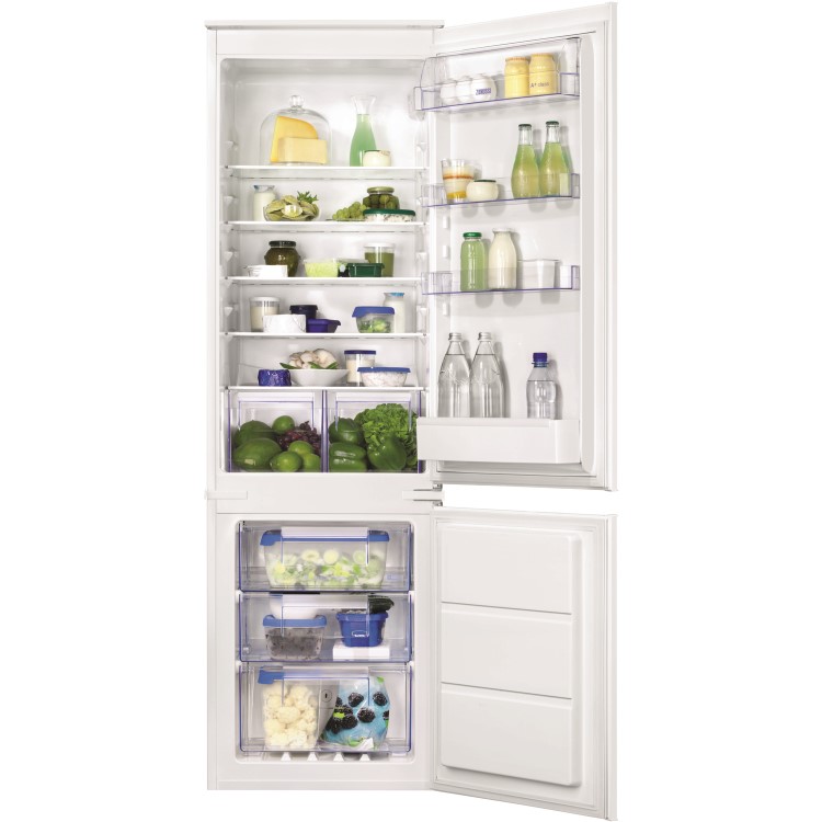 Zanussi ZBB28651SV In-Column 70/30 Split Frost Free Fridge Freezer - Sliding Rail - White
