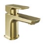 Zana Brushed Brass Cloakroom Basin Mixer Tap & Freestanding Tap Pack