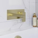 ZBBWMTAP Brushed Brass Wall Mounted Bath Tap - Zana
