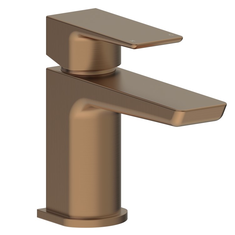Brushed Bronze Cloakroom Mono Basin Mixer Tap - Zana