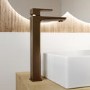 Brushed Bronze Tall Mono Basin Mixer Tap - Zana