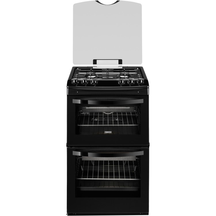 Zanussi ZCG43000BA Avanti 55cm Double Oven Gas Cooker Black