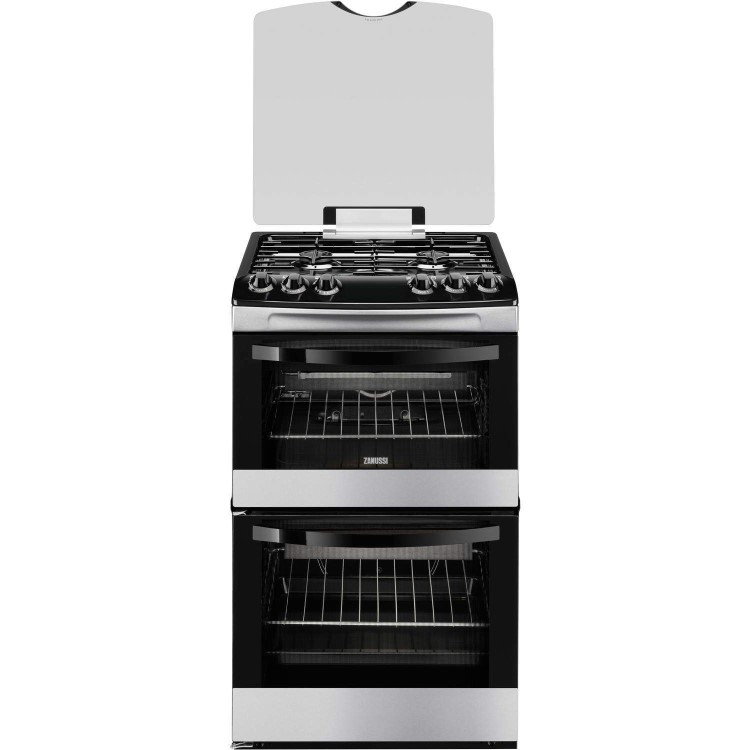 Zanussi ZCG43000XA Avanti 55cm Double Oven Gas Cooker - Stainless Steel