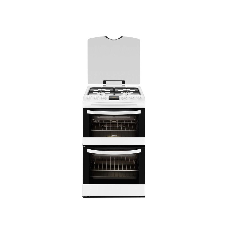 Zanussi ZCG43200WA 55cm Double Oven Gas Cooker - White