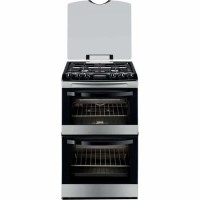 Zanussi ZCG43200XA 55cm Double Oven Gas Cooker -  Stainless Steel