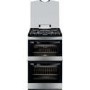 GRADE A2 - Minor Cosmetic Damage - Zanussi ZCG43200XA Stainless Steel 55cm Double Oven Gas Cooker