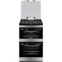 GRADE A2 - Minor Cosmetic Damage - Zanussi ZCG43200XA Stainless Steel 55cm Double Oven Gas Cooker