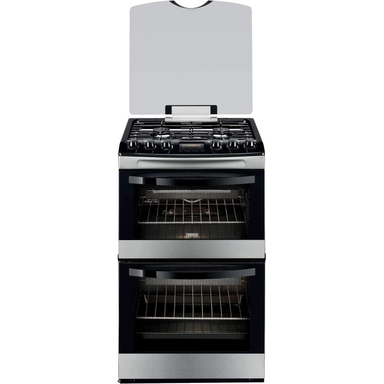 Zanussi ZCG43200XA 55cm Double Oven Gas Cooker -  Stainless Steel