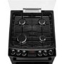 Refurbished Zanussi ZCG43250BA 55cm Double Oven Gas Cooker with Catalytic Liners Black