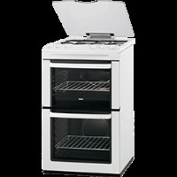 Zanussi ZCG55QGW Double Oven 55cm Gas Cooker - White