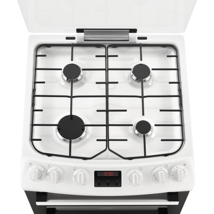 GRADE A1 - Zanussi ZCG63250WA 60cm Double Oven Gas Cooker With Minute Minder - White