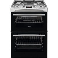 GRADE A2 - Zanussi ZCG63250XA 60cm Double Oven Gas Cooker With Electric Grill - Stainless Steel