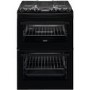 Refurbished Zanussi ZCG63260BE 60cm Double Oven Gas Cooker Black
