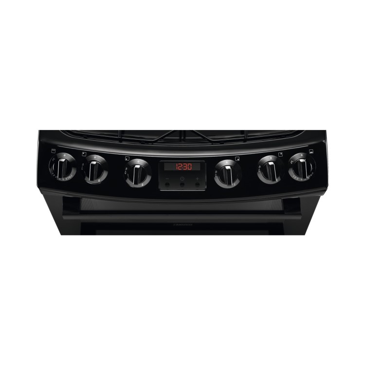 Refurbished Zanussi ZCG63260BE 60cm Double Oven Gas Cooker Black