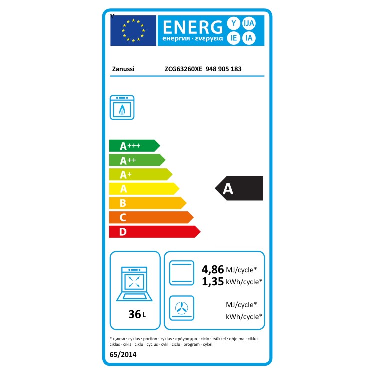 Zanussi 60cm Gas Cooker - Stainless Steel