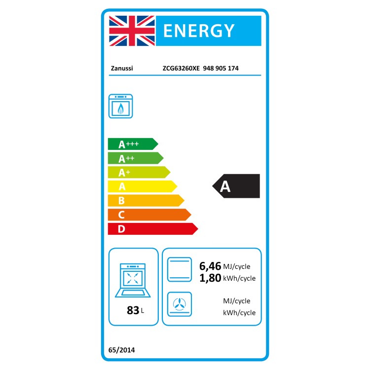Zanussi 60cm Gas Cooker - Stainless Steel