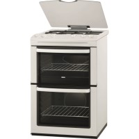 Zanussi ZCG661GWC White Double Oven 60cm Gas Cooker
