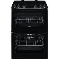 Zanussi 60cm Double Oven Electric Cooker with Induction Hob - Black