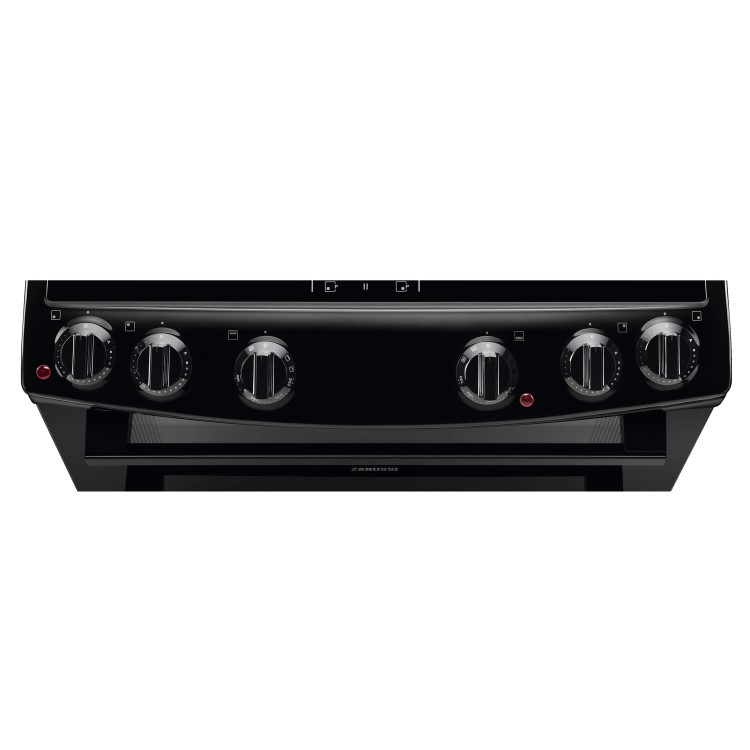 Zanussi 60cm Double Oven Electric Cooker with Induction Hob - Black