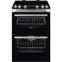 Zanussi 60cm Double Oven Electric Cooker with Induction Hob - Stainless Steel