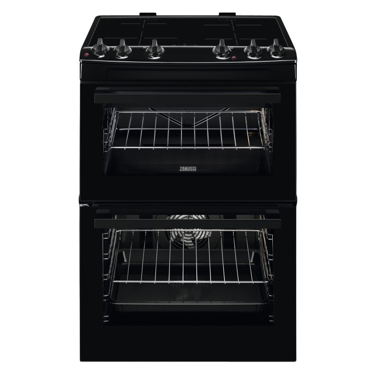 Refurbished Zanussi ZCI66080BA 60cm Double Oven Induction Electric Cooker Black
