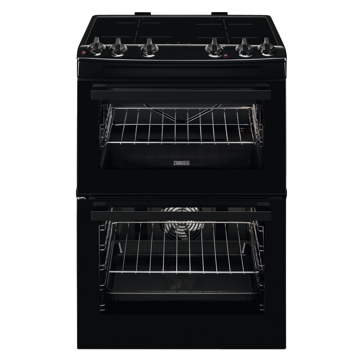 Zanussi 60cm Double Oven Induction Electric Cooker - Black