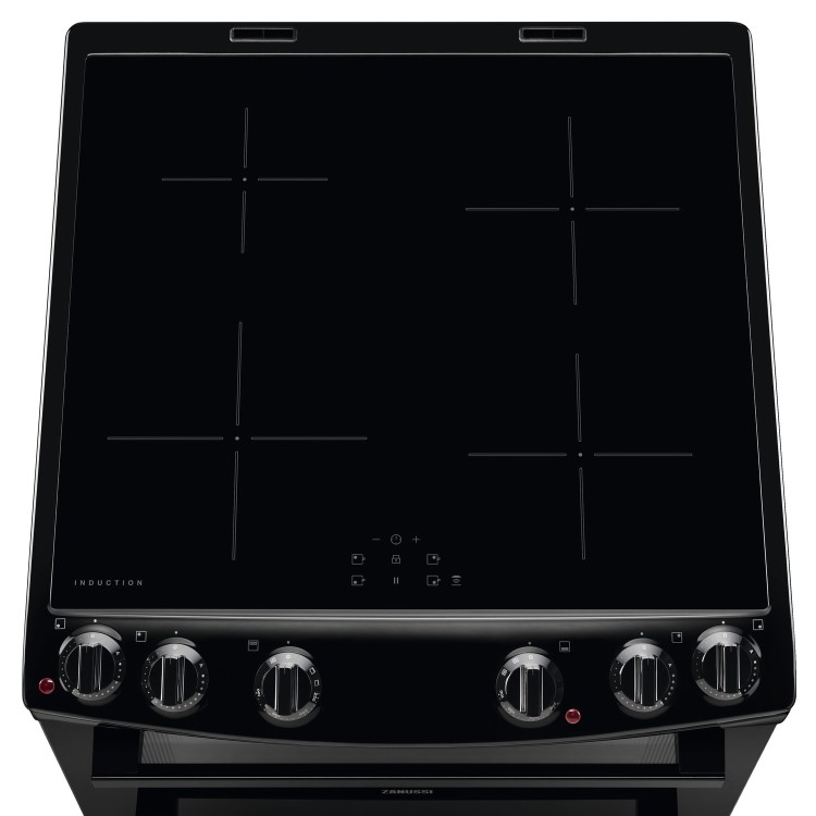 Refurbished Zanussi ZCI66080BA 60cm Double Oven Induction Electric Cooker Black