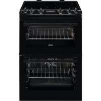 Zanussi 60cm Double Oven Electric Cooker with Induction Hob - Black