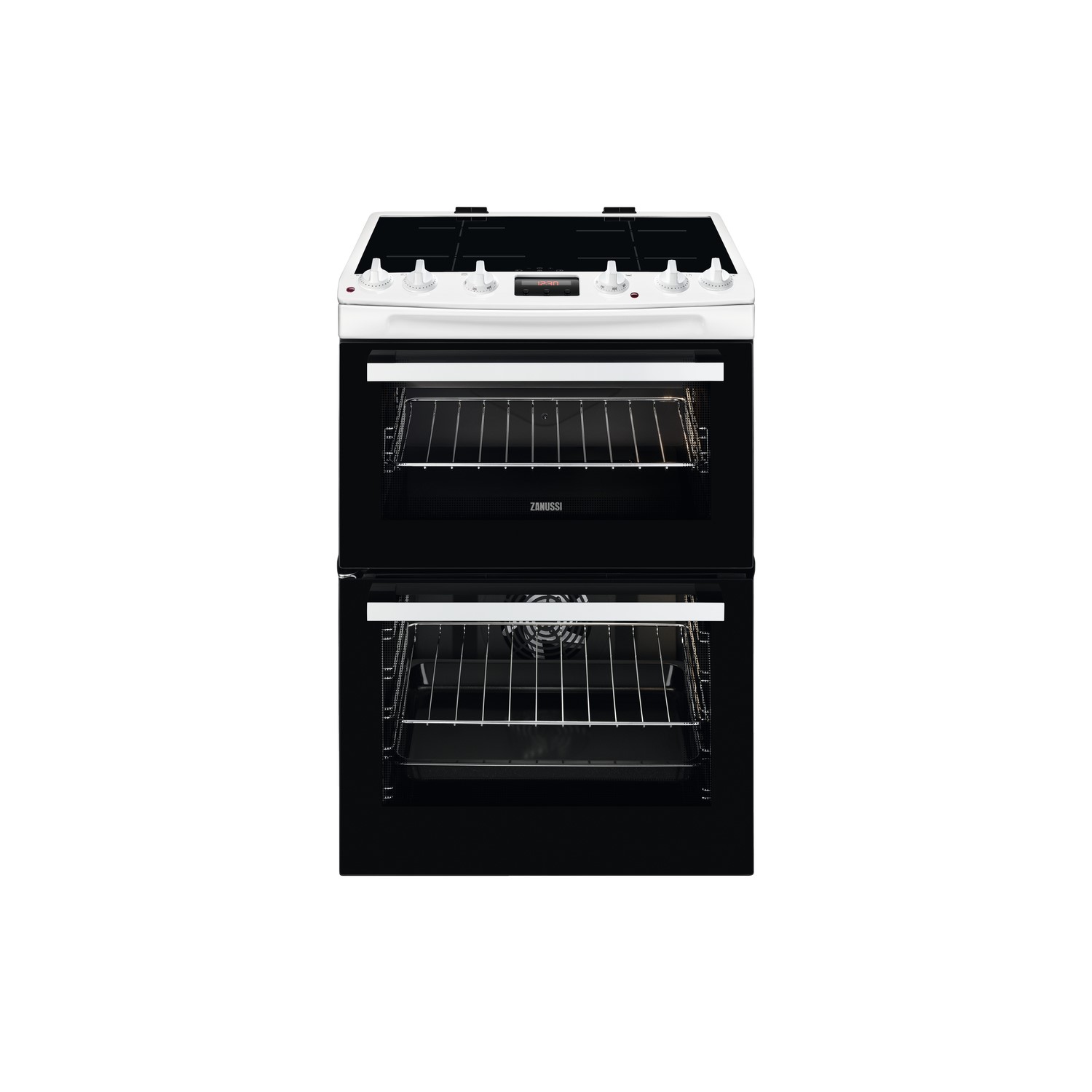 Zanussi 60cm Double Oven Induction Electric Cooker - White