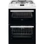 Zanussi 60cm Double Oven Dual Fuel Cooker with Lid - White