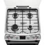 Zanussi 60cm Double Oven Dual Fuel Cooker with Lid - Stainless Steel