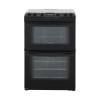 GRADE A1 - Zanussi ZCK68300B 60cm Double Oven Dual Fuel Cooker Black