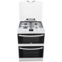 GRADE A2 - Zanussi ZCK68300W 60cm Double Oven Dual Fuel Cooker White