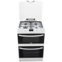 Refurbished Zanussi ZCK68300W 60cm Double Oven Dual Fuel Cooker White