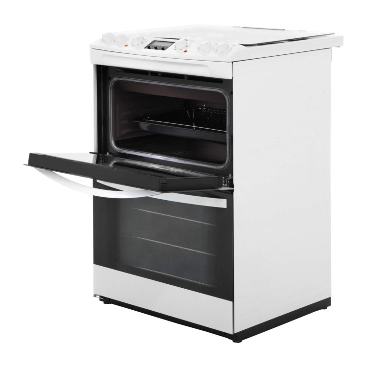 GRADE A2 - Zanussi ZCK68300W 60cm Double Oven Dual Fuel Cooker White