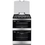 Zanussi ZCK68300X 60cm Double Oven Dual Fuel Cooker Stainless Steel
